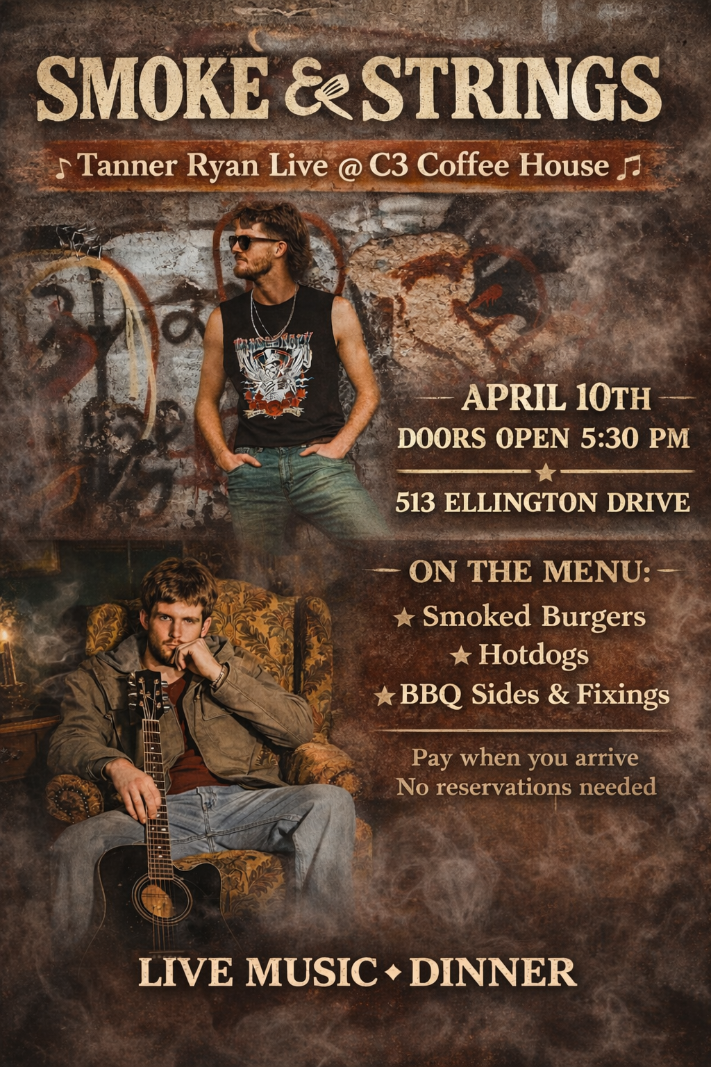 Come in and celebrate life and relax to the music of Tanner Ryan!