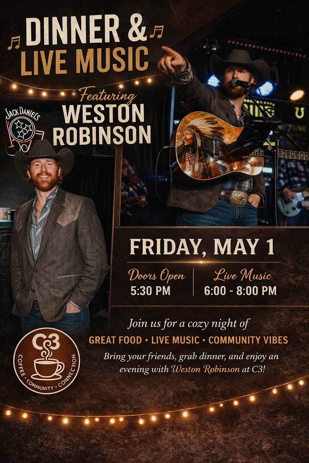 Another night of great music with Weston Robinson! 